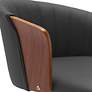 7_Diana 25 3/4" Walnut Black Faux Leather Swivel Counter Stool more views