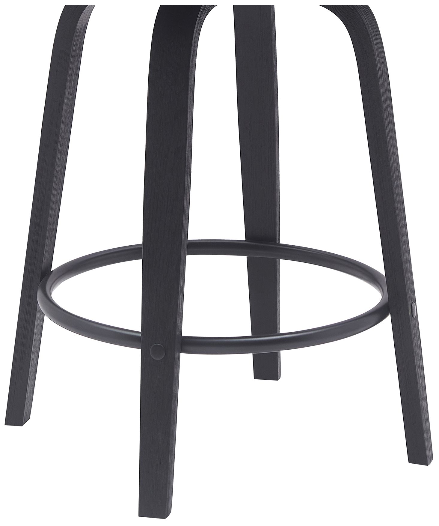 Image 7 Diana 26 in. Swivel Barstool in Black Wood and Grey Faux Leather more views