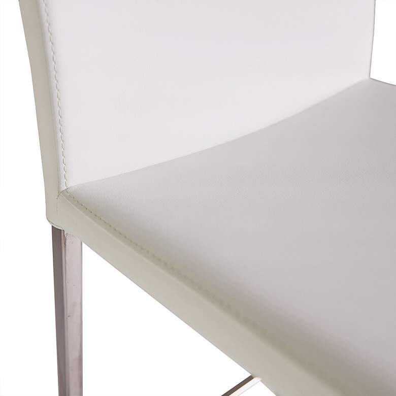 Image 3 Diana 29 1/2 inch White Leatherette Bar Stool more views