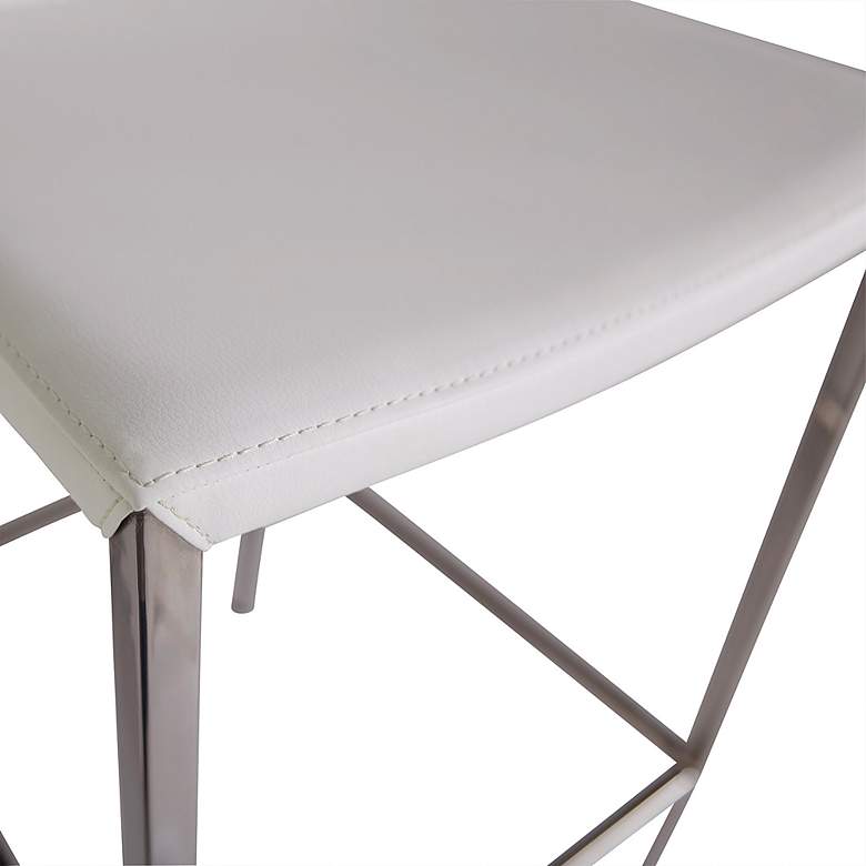 Image 4 Diana 29 1/2" White Leatherette Bar Stool more views