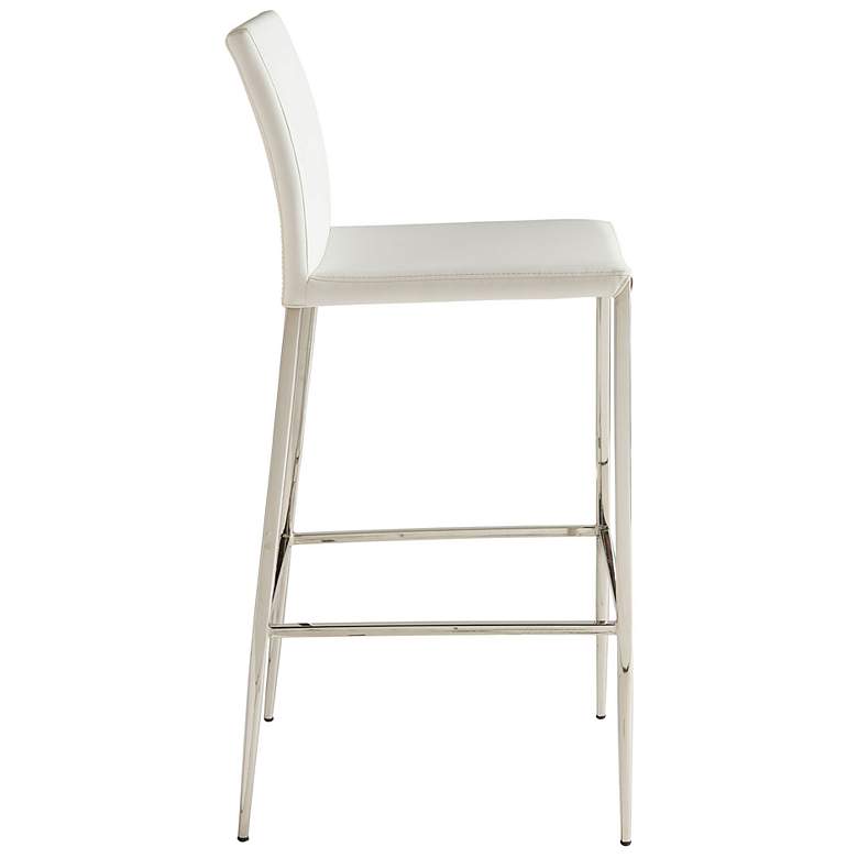Image 6 Diana 29 1/2 inch White Leatherette Bar Stool more views