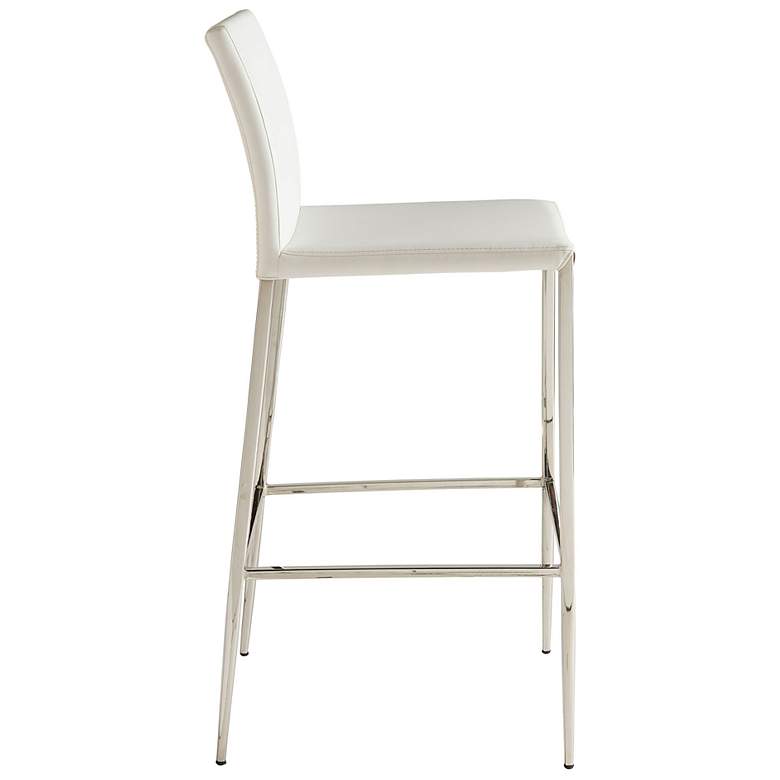 Image 6 Diana 29 1/2" White Leatherette Bar Stool more views