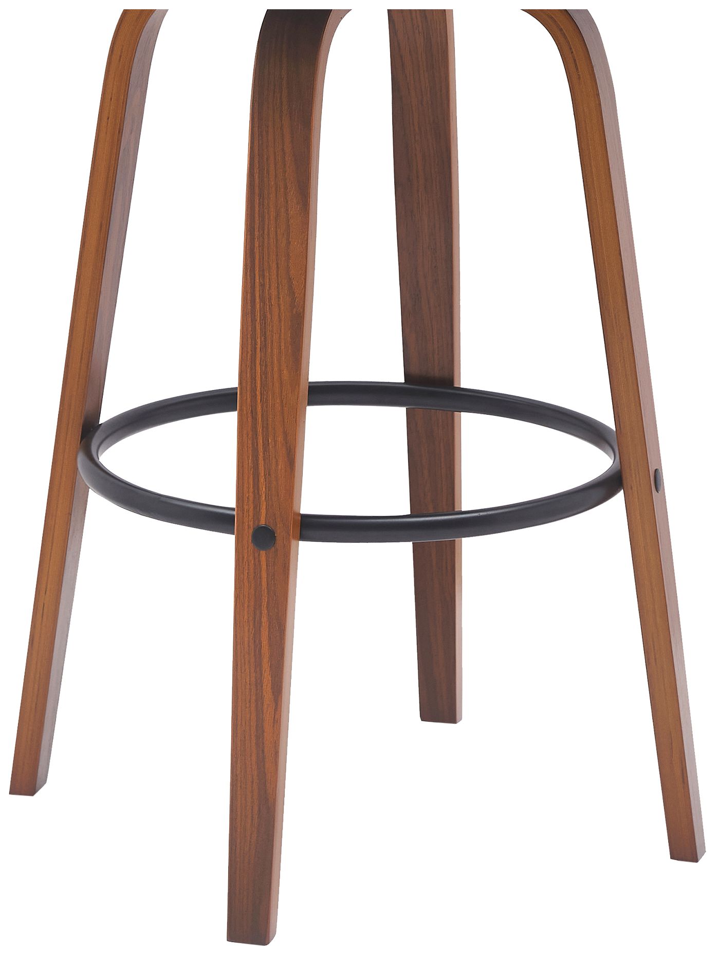 Image 7 Diana 30 in. Swivel Barstool in Walnut Wood and Grey Faux Leather more views