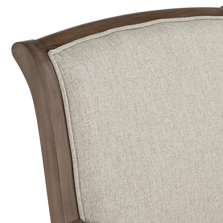 Image 3 Diana Beige Upholstered Wood Arm Traditional Accent Chair more views