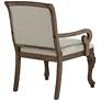 7_Diana Beige Upholstered Wood Arm Traditional Accent Chair more views
