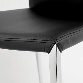 Image4 of Diana Black Faux Leather Dining Chairs Set of 2 more views