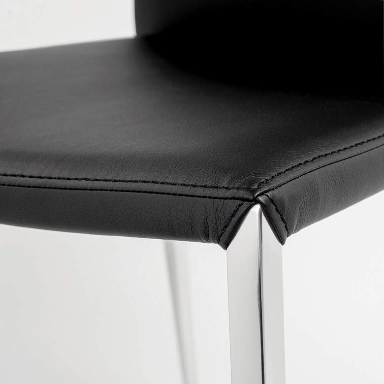 Image 4 Diana Black Faux Leather Dining Chairs Set of 2 more views