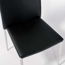 Image5 of Diana Black Faux Leather Dining Chairs Set of 2 more views