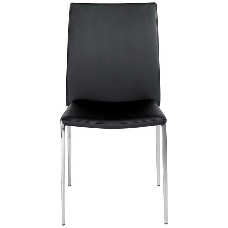 Image 6 Diana Black Faux Leather Dining Chairs Set of 2 more views