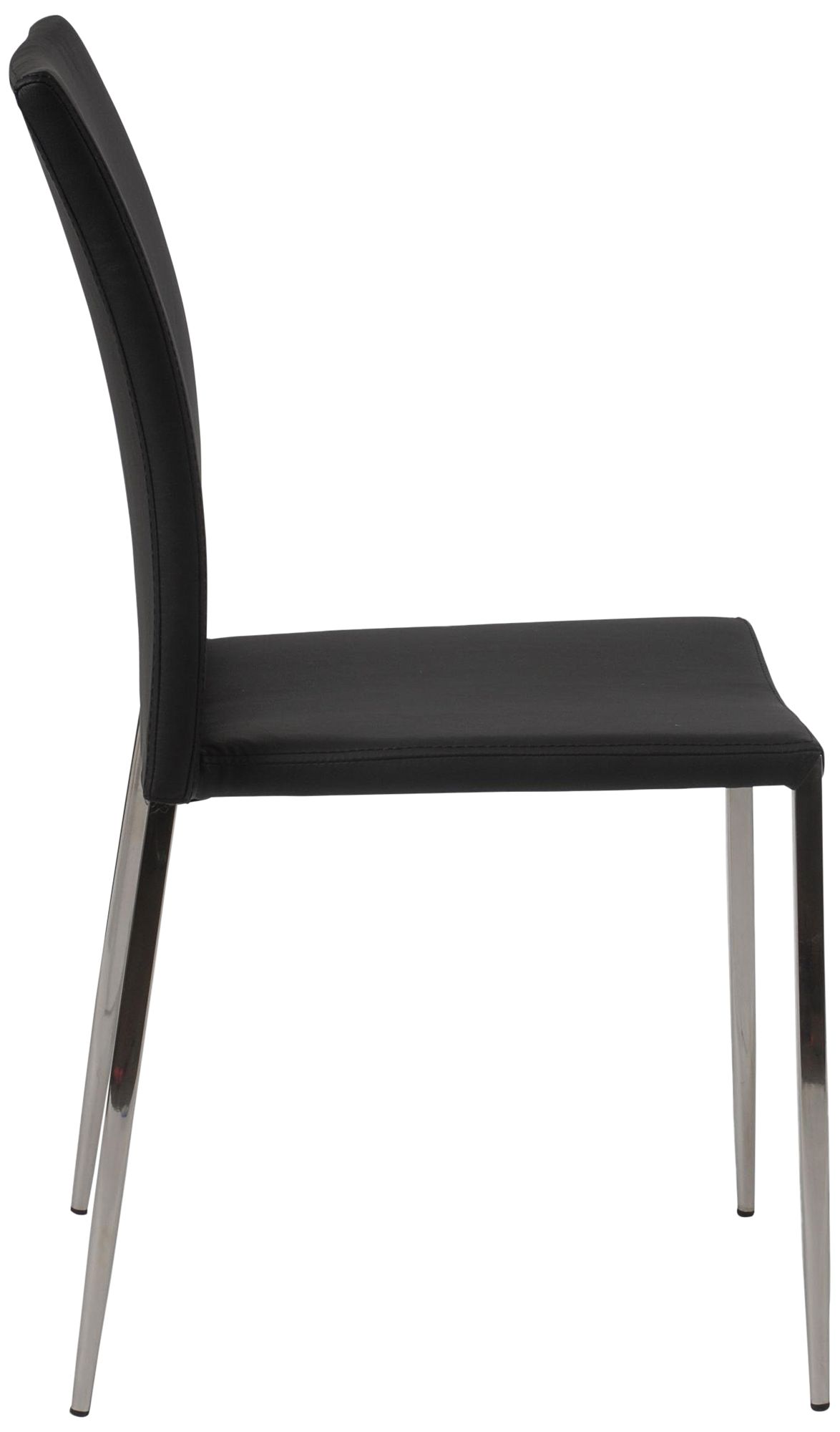 Diana Black Faux Leather Dining Chairs Set of 2