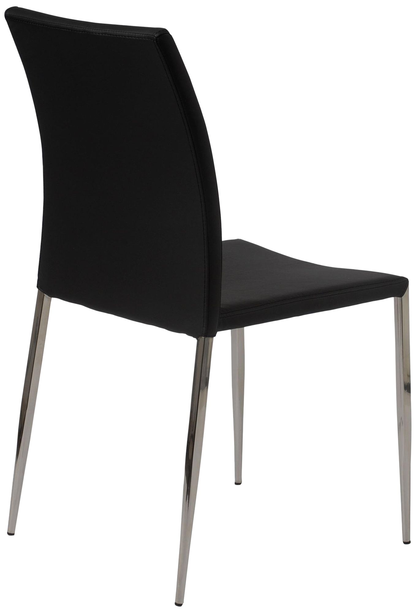 Diana Black Faux Leather Dining Chairs Set of 2