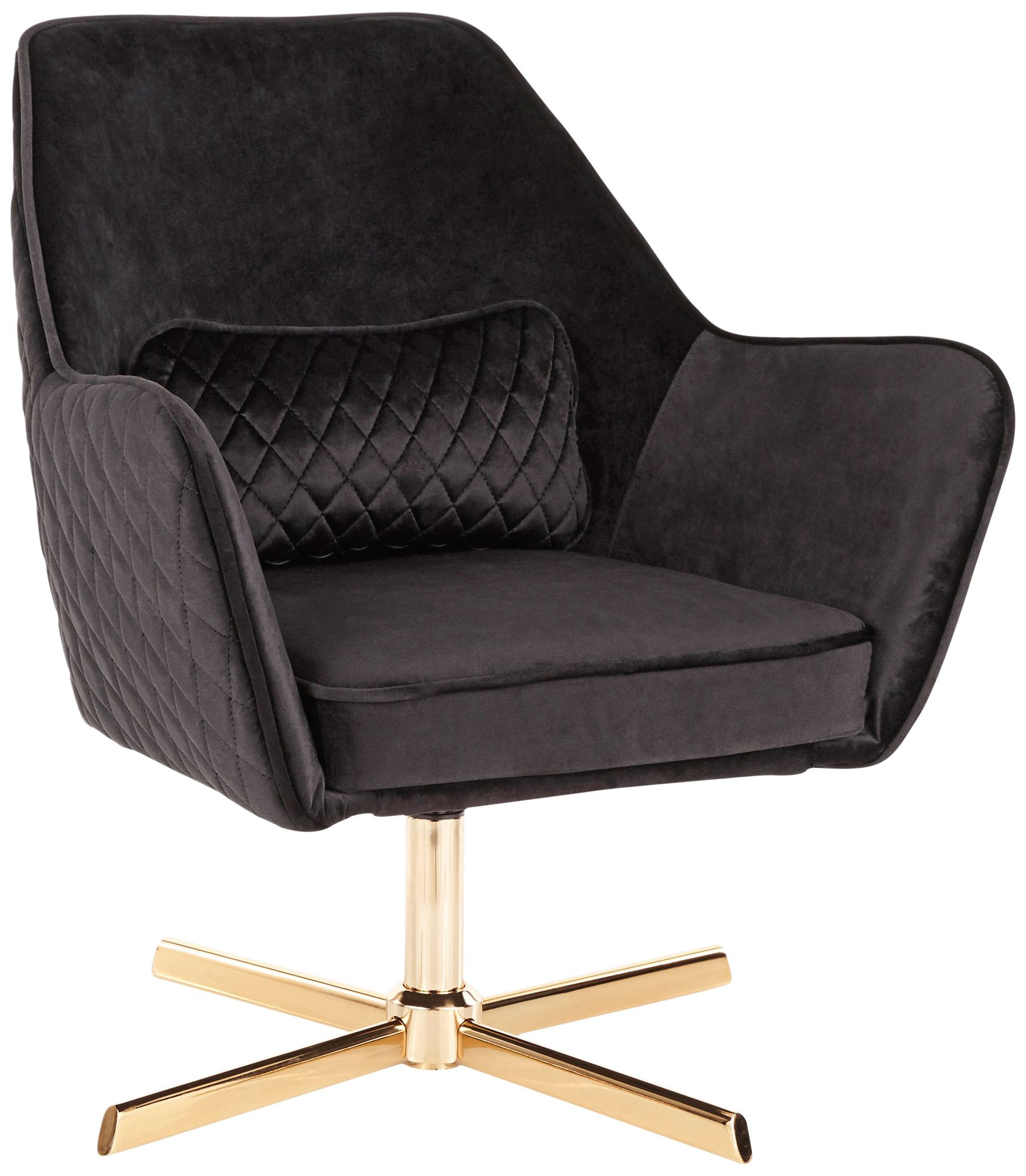 black velvet swivel chair