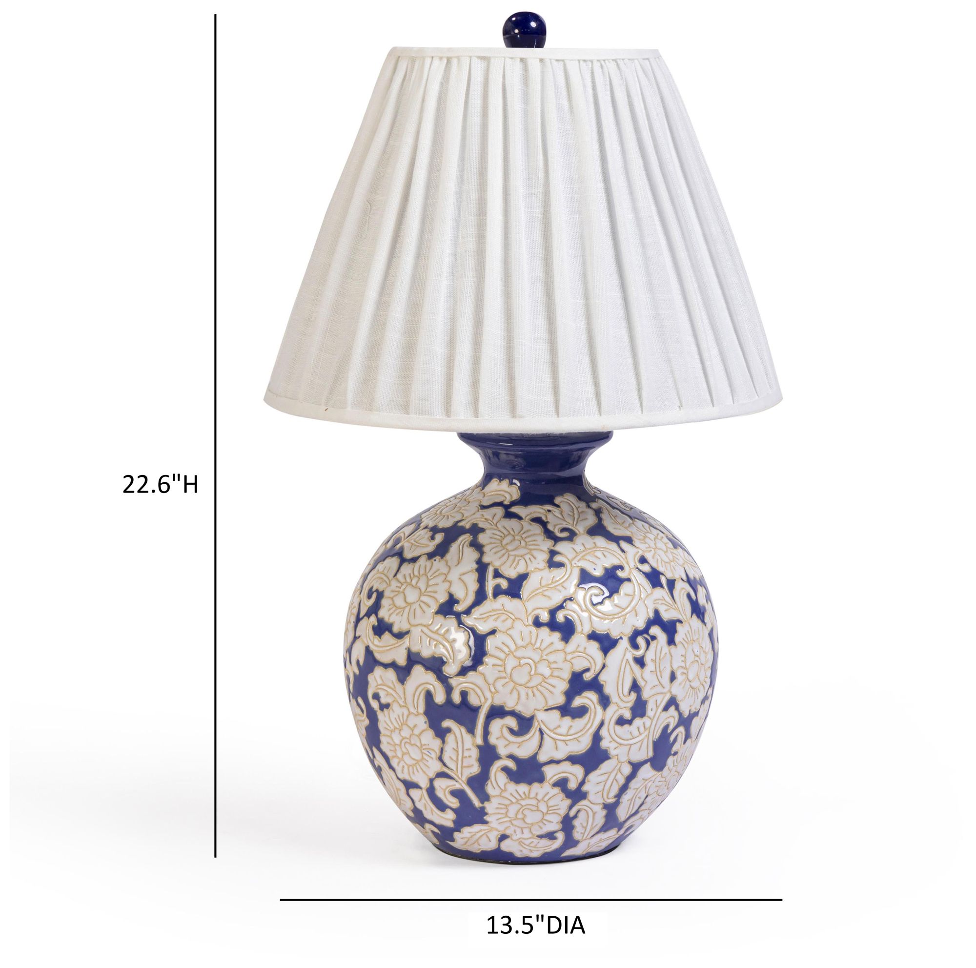 Image 2 Diana Blue & White Table Lamp more views