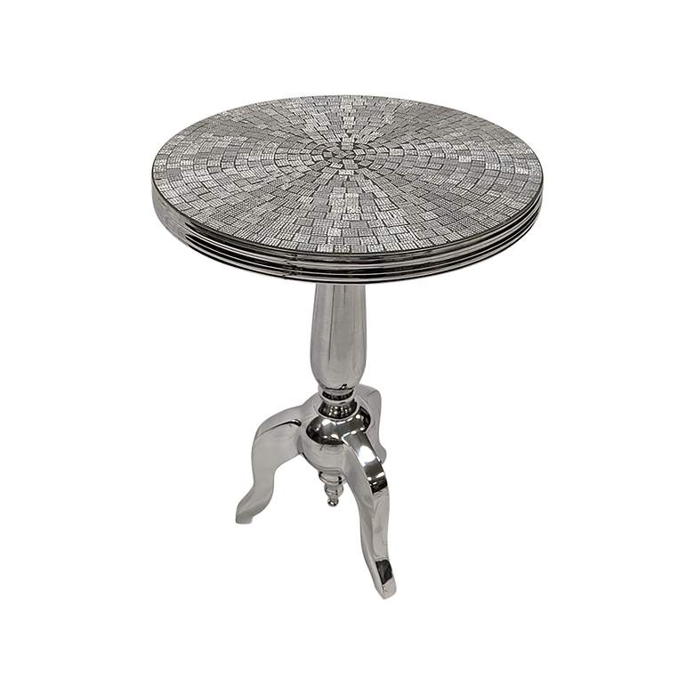 Image 1 Diana Chrome Mirror Mosaic Accent Table