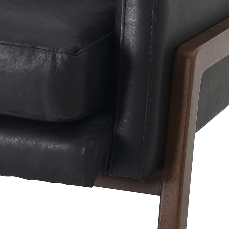 Image 4 Diana Heirloom Black Top Grain Leather Accent Chair more views