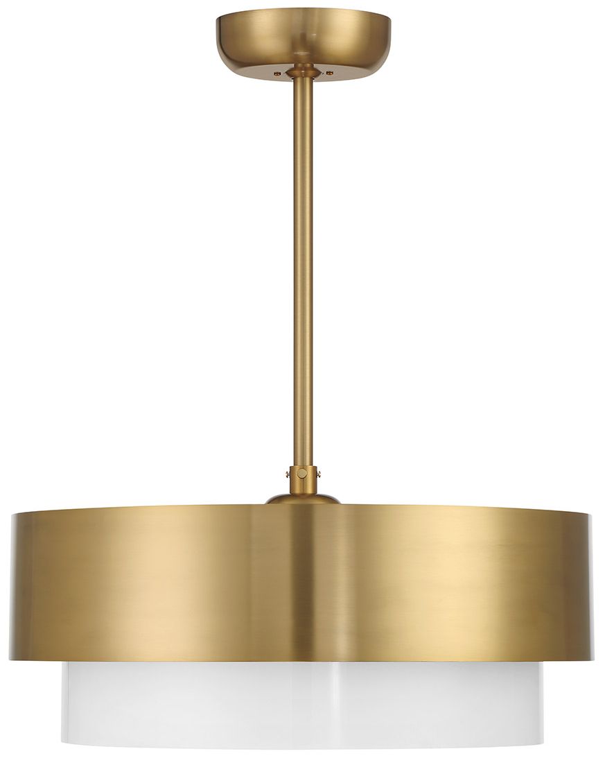 Image 2 Diana LED Fan D'Lier in Warm Brass (Fandelier) more views