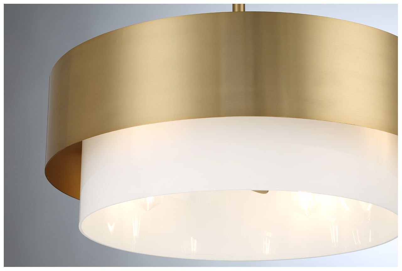 Image 5 Diana LED Fan D'Lier in Warm Brass (Fandelier) more views