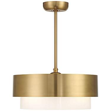 Diana LED Fan D'Lier in Warm Brass