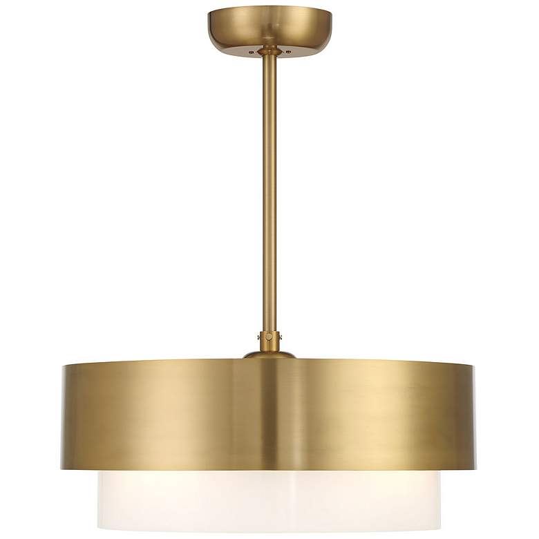 Image 1 Diana LED Fan D'Lier in Warm Brass