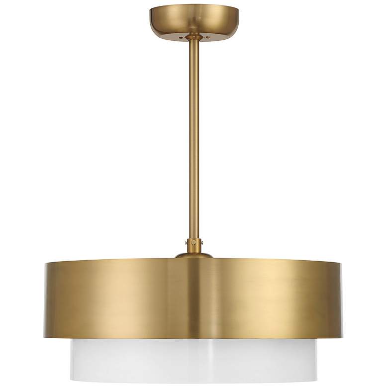 Image 2 Diana LED Fan D'Lier in Warm Brass more views