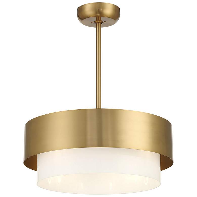 Image 3 Diana LED Fan D'Lier in Warm Brass more views