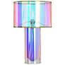 1_Diana Margot Iridescent Pink Glass Accent Table Lamp