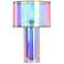 Diana Margot Iridescent Pink Glass Accent Table Lamp