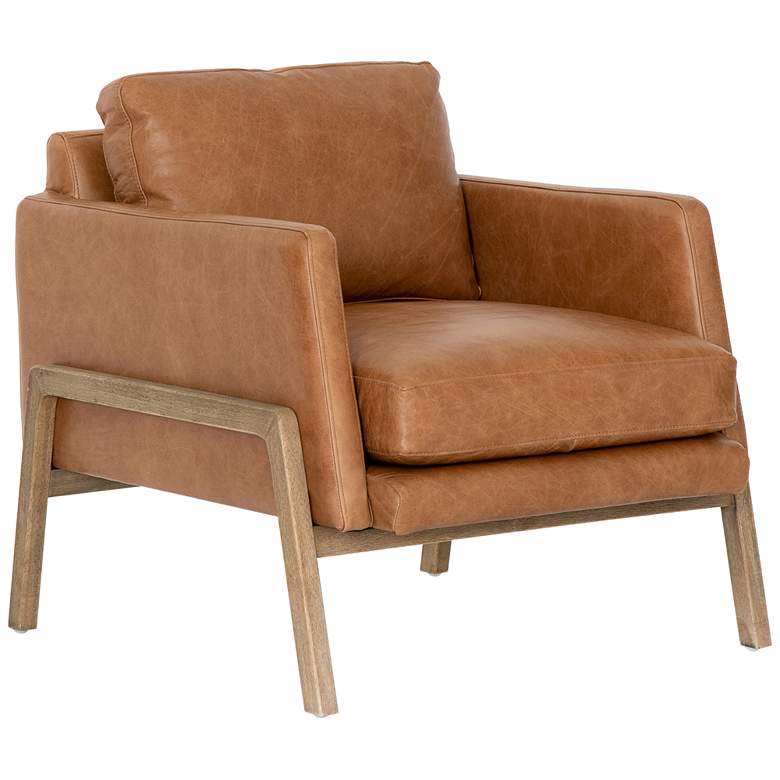 Image 1 Diana Sonoma Butterscotch Top Grain Leather Accent Chair