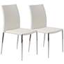 1_Diana White Faux Leather Dining Chairs Set of 2