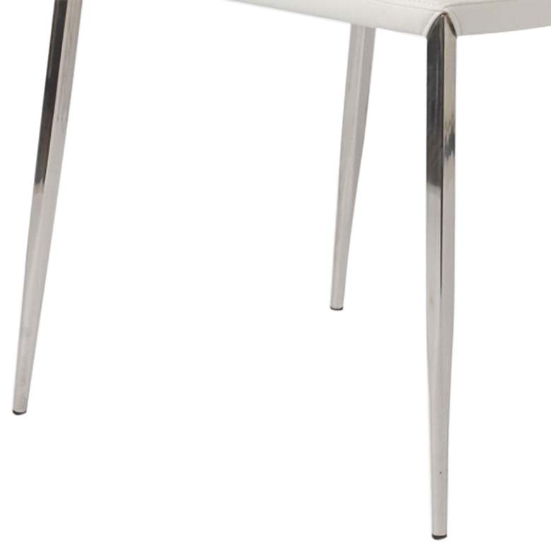 Image 3 Diana White Faux Leather Dining Chairs Set of 2 more views