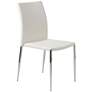 6_Diana White Faux Leather Dining Chairs Set of 2 more views