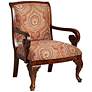 Diana Wood and Red Upholstered Accent Chair