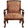 Thumbnail4 of Diana Wood and Red Upholstered Accent Chair more views