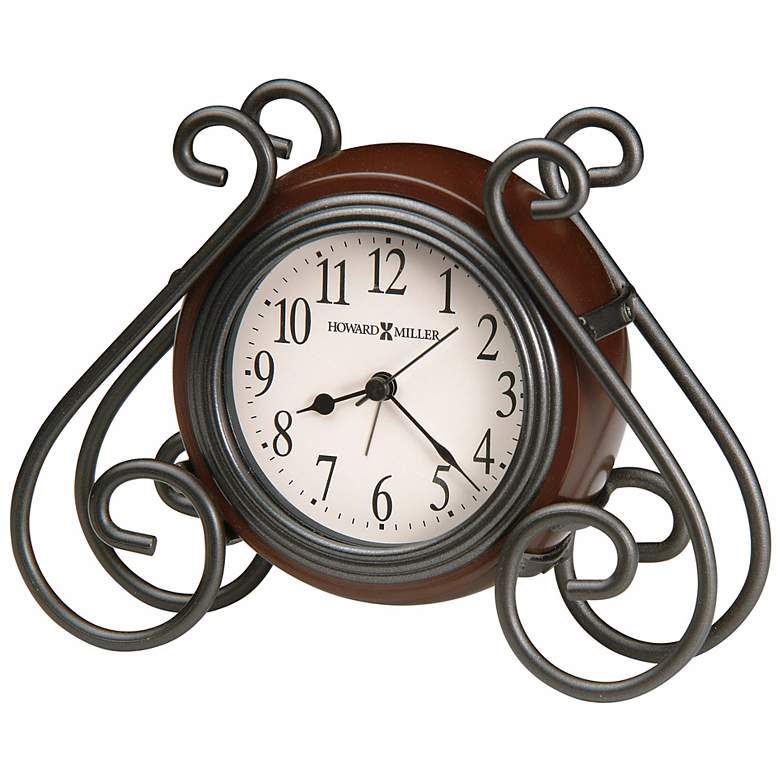 Image 1 Diane 6 1/2" Wide Table Alarm Clock by Howard Miller