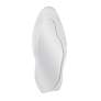 2_Dianne Matte White 19" x 41" Geometric Wall Mirror more views