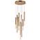 Diaphane 22.3" Wide LED Multi-Light Gold and Crystal Modern Pendant