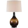 Diaz Southwest Black and Brown Hydrocal Vase Table Lamp