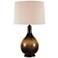 Diaz Southwest Black and Brown Hydrocal Vase Table Lamp