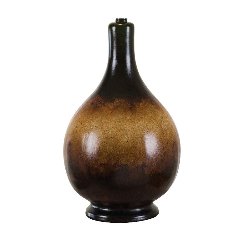 Image 3 Diaz Southwest Black and Brown Hydrocal Vase Table Lamp more views