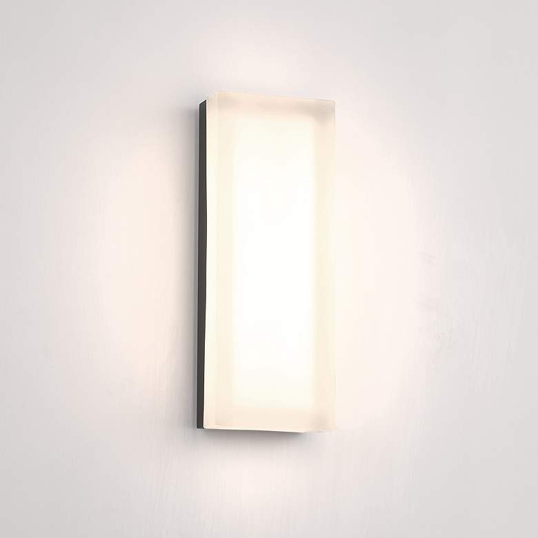 Dice 14&quot;W Brushed Nickel Rectangular LED Ceiling Light more views