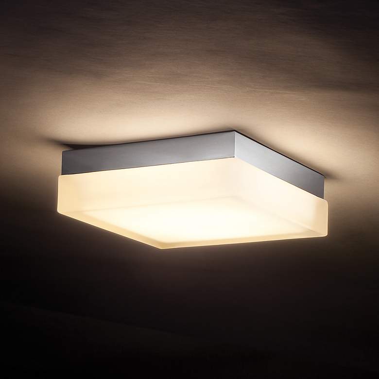 Image 3 Dice 2.38"H x 6"W 1-Light Flush Mount in Brushed Nickel more views
