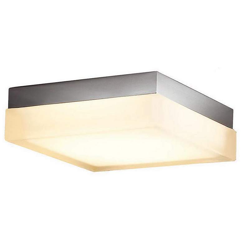 Image 1 Dice 2.63"H x 12"W 1-Light Flush Mount in Brushed Nickel