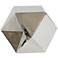 Dicey Nickel Metal 8 3/4" Wide Diamond Cube