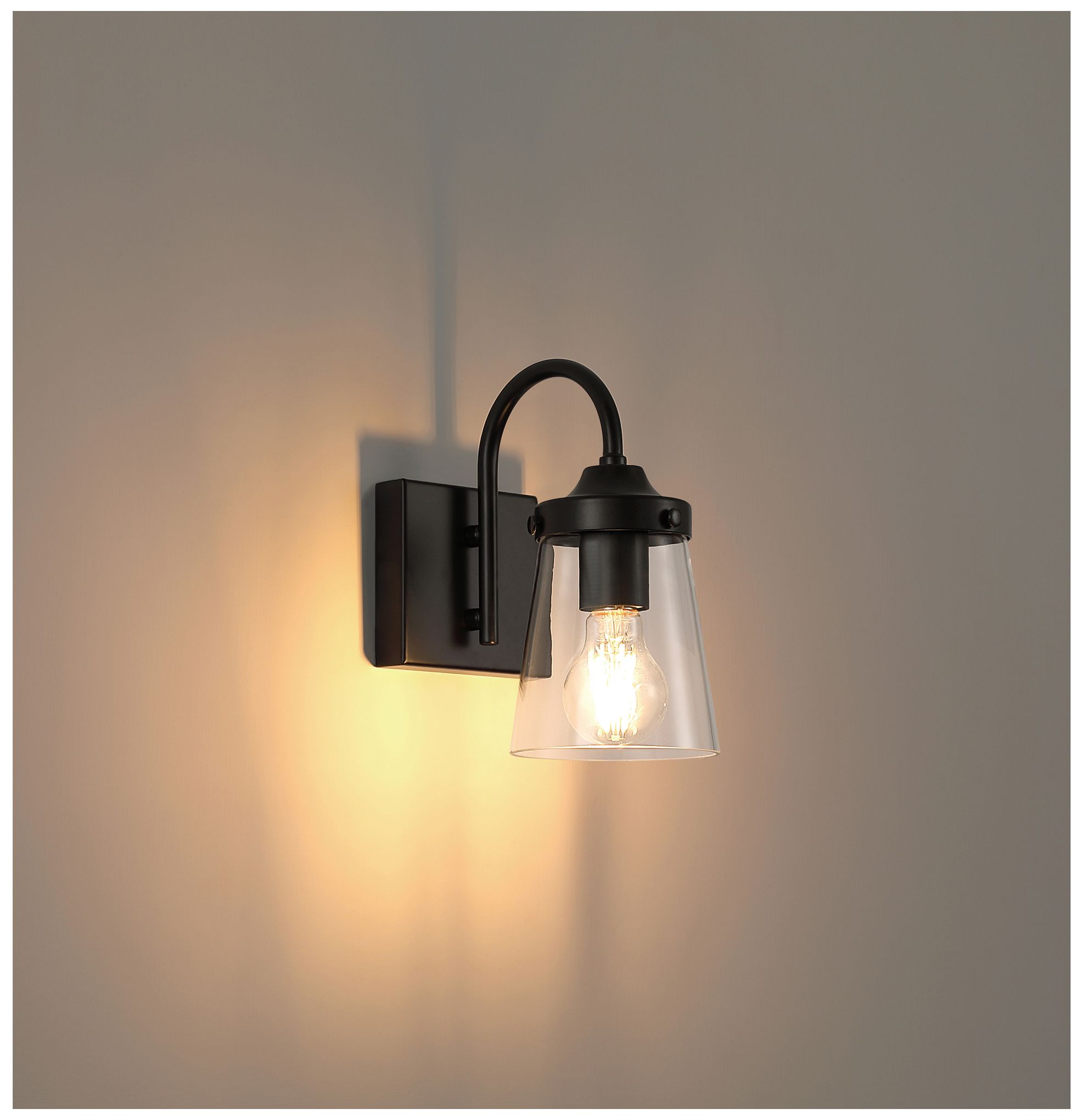 Image 2 Dickens 9.5" High Black Wall Sconce more views