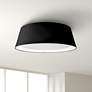 Didoria 17" Wide Black Drum LED Ceiling Light