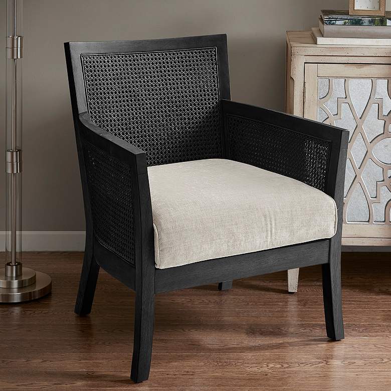 Image 1 Diedra Black Noir Cane Accent Chair