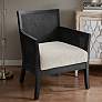Diedra Black Noir Cane Accent Chair