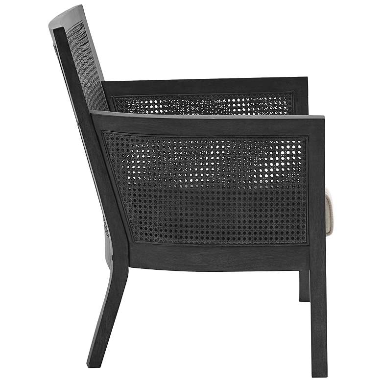 Image 6 Diedra Black Noir Cane Accent Chair more views