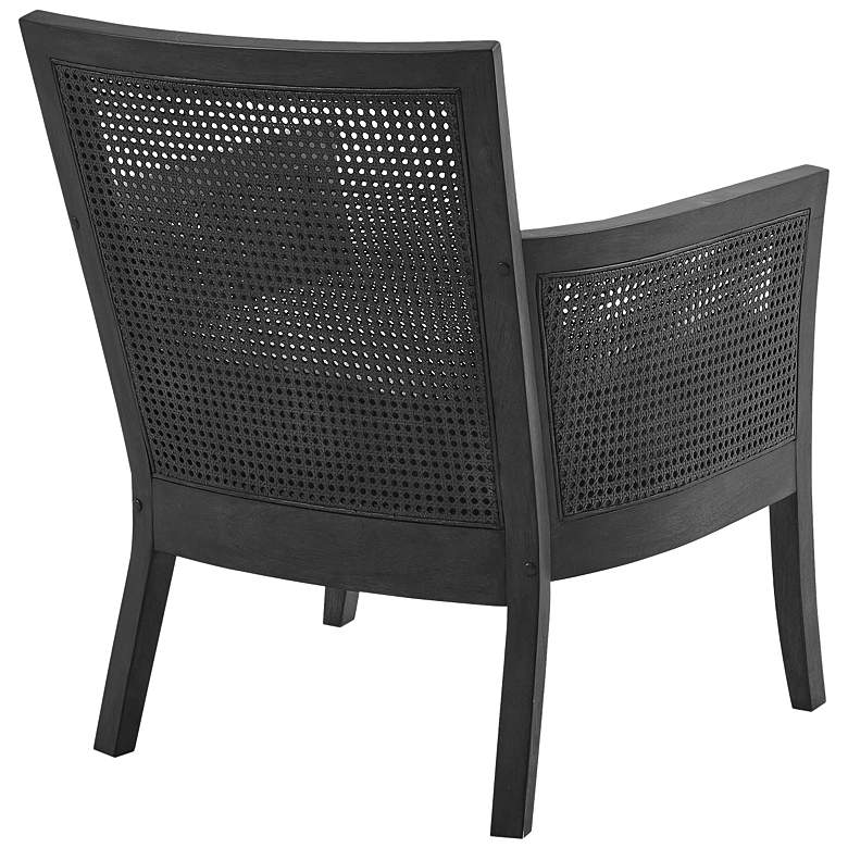 Image 7 Diedra Black Noir Cane Accent Chair more views