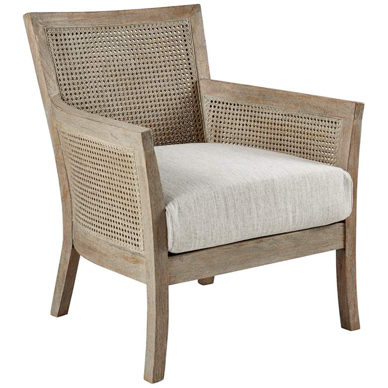 Image 2 Diedra Reclaimed Natural Solid Wood and Rattan Accent Chair